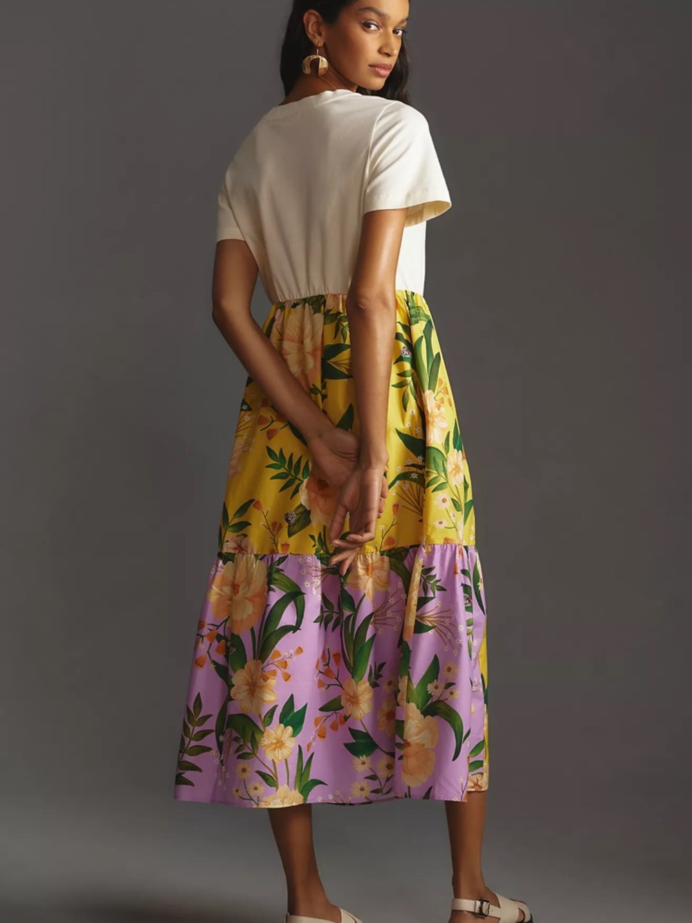 Farm Rio tiered floral shirt dresss Large - Picture 12 of 13